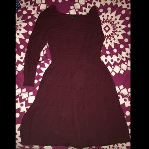Knit maroon dress